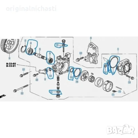 Ремонтен комплект хидравлична помпа за ХОНДА ЦРВ 3 HONDA CR-V 3 56110RMAG01 56110-RMA-G01 OEM HONDA