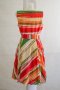 Многоцветна разкроена рокля с коланче Anmol - XL, снимка 2
