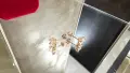 CARTIER C de Cartier Rose Gold Stud Diamond Дамски Обеци, снимка 8