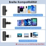 Безжичен микрофон за мобилен телефон за iPhone/Android/компютър, мини микрофон, безжичен лавалирен м, снимка 7