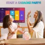 Мини караоке машина YLL с 2 безжични микрофона за деца и възрастни Bluetooth колонка, снимка 2