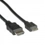 Кабел HDMI-Mini HDMI 2м Roline 11.99.5580 HDMI-M to Mini HDMI-M High Speed, снимка 1 - Кабели и адаптери - 31397944