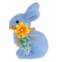 Великденско декоративно зайче, Син, 13 см, снимка 1