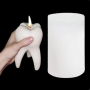 3D Голям зъб корен мъдрец силиконов молд форма цилиндър шоколад гипс свещ декор