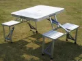 * Нови от ВНОСИТЕЛ Алуминиева сгъваема маса с 4 стола за пикник ,85x67x67 см тип куфар, снимка 15