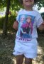 Детска тениска (момиче) с любим герой и име - 4-6 години