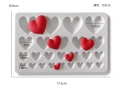 25 различни размери сърце сърца голям силиконов молд форма шоколад гипс , снимка 3