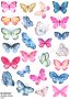 Скрапбук стикери за декорация планер пеперуди самозалепващ лист А5, снимка 1 - Други - 37546764