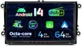Нов Мощен 9" Android 14 Авто Радио CarPlay GPS DSP за VW Skoda кола, снимка 1
