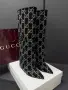 Gucci Луксозни Дамски Черни Високи Ботуши С Бляскави Камъни И Елегантен Заострен Връх Код SEM-845, снимка 5