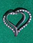 ДВЕ СЪРЦА в ЕДНО - СРЕБЪРЕН СКЪПОЦЕНЕН АРТ ЛЮБОВЕН МЕДАЛЬОН с ФАСЕТИРАНИ ЦИРКОНИ 27541, снимка 3