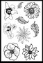 6 цветя и листа силиконов гумен печат декор бисквитки фондан Scrapbooking