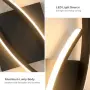 Черен LED аплик Comely, 80 см, 27 W, топла светлина 3000 K, снимка 4