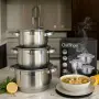 Cheffinger - комплект тенджери от неръждаема стомана – здравина, стил и готвене без компромис, снимка 2