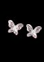 Сребърни обеци"Gently butterflies,tiny"/нови