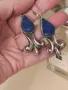 Великолепни сребърни обеци с лапис лазули НАМАЛЕНИ , снимка 3