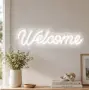 Светеща табела, Панел с надпис Welcome, бяла, снимка 1