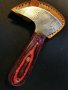 сарашки нож за кожа дамаска стомана, снимка 1