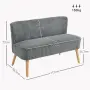 Двуместен тапициран диван HOMCOM, снимка 10