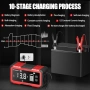 Ново 16A смарт зарядно за акумулатор 12V 24V LiFePO4 AGM GEL кола автомобил, снимка 5
