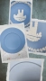 5 винтидж коледни чинии Wedgwood Jasperware, снимка 3