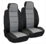 Тапицерия за предни седалки, 2бр 1+1, сива с черно, снимка 1
