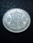 1/2 кoрона 1940 година Англия сребро, снимка 3