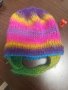 Нова, ръчно плетена детска шапка, 2-3 г., шарена, Handmade