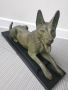 51см-9кг Carvin ЦAM статуетка/стара френска скулптура/фигура на куче-немска овчарка, снимка 3