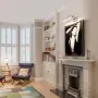 LED стенна лампа , 40 см. 8W IP44 въртяща глава с дръпващ ключ – Златиста, снимка 4