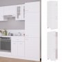 Шкаф за хладилник, бял, 60x57x207 см, ПДЧ, снимка 10