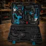 Комплект акумулаторни инструменти BOXER BX-187 – 4в1 + 3x5Ah батерии – Перфоратор, ударна отвертка, снимка 2