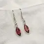 Сребърни обеци с Гранат , снимка 1