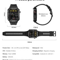 Смарт часовник MK66 400 mAh батерия смарт гривна водоустойчив Smart Watch , снимка 13 - Мъжки - 42896494