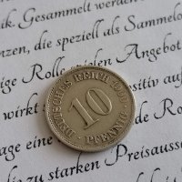 Райх монета - Германия - 10 пфенига | 1900г.; серия A, снимка 1 - Нумизматика и бонистика - 39475299