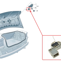 Микроключ за брава на багажник VW Bora, снимка 5 - Части - 44671829