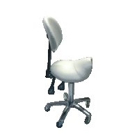 Козметичен/фризьорски стол - табуретка с облегалка Rodeo 49/61 см - бяла, снимка 5 - Друго оборудване - 30519471