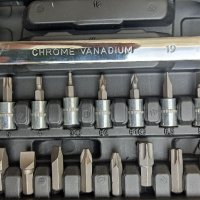 Професионален комплект гедоре 1/2" 1/4" Cr-V  гаечни ключове вложки накрайници тресчотки, снимка 5 - Гедорета - 42735844