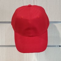 Нова изчистена шапка с козирка в червен цвят, снимка 2 - Шапки - 36922753