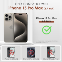 TILIYOO Калъф от естествена кожа  с Magsafe за iPhone 15 Pro Max, 6.7'', черен, снимка 7 - Калъфи, кейсове - 44530016