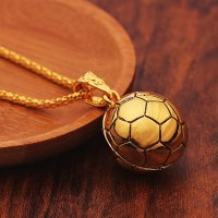 Футболна топка - Колие ( Сребристо или Златисто ), снимка 6 - Колиета, медальони, синджири - 31195458