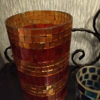  Изумителна кристална  ваза Арт Деко стил "тифани " НАМАЛЕНИЕ, снимка 5 - Вази - 38015505