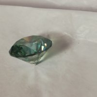 Уникален 3.5 карата Истински Диамант Мойсанит Moissanite Diamond Голям морско син, снимка 1 - Други - 34092796