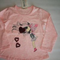 Блузки памучни с картинка момиче , снимка 4 - Детски Блузи и туники - 32167230