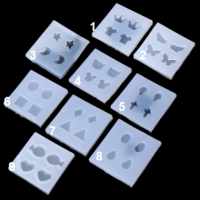 11 вида чифта чифт обеци силиконов молд форми форма ситни фигурки смола бижута бижу, снимка 4 - Форми - 36561879