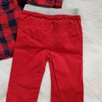 Червен панталон early days 3-6 месеца, снимка 7 - Комплекти за бебе - 29781725