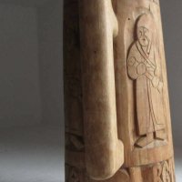 стара дървена руска Голяма халба с дърворезба, снимка 2 - Други ценни предмети - 29284724