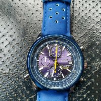 Мъжки ръчен Часовник Citizen Blue Angels World Chronograph дата,ден час в месеца, снимка 4 - Мъжки - 39795590