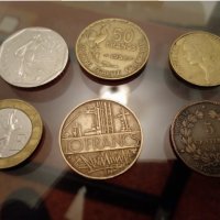 Лот френски монети Франкове, снимка 1 - Нумизматика и бонистика - 31548786