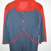 Дънков риза с червен гръб М размер, снимка 1 - Ризи - 32020172
